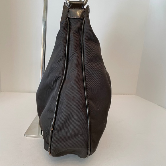 Gucci Brown Nylon Bamboo handle Shoulder Bag/ Rare Vintage - Picture 5 of 16